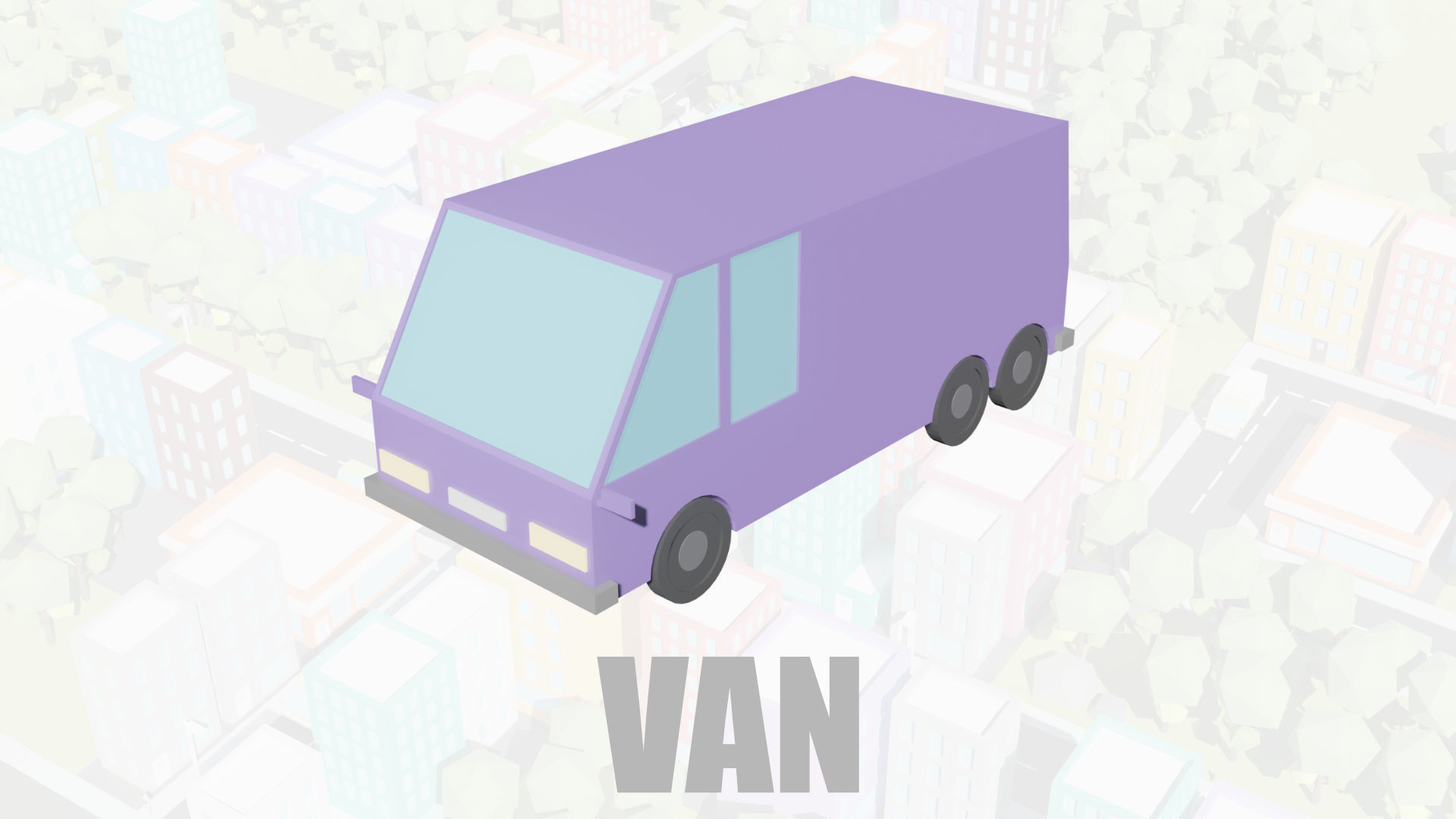 Low Poly Toon type City and Vehicles Assets Pack Low-poly 3D model_10