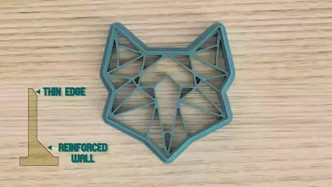 GEOMETRICAL WOLF- COOKIE CUTTER 