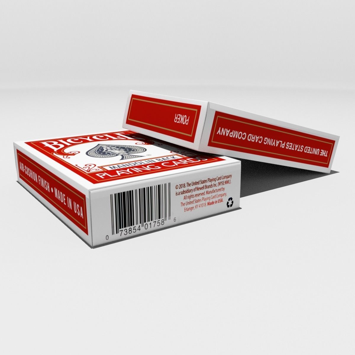 Bicycle Deck of Cards Free low-poly 3D model_1