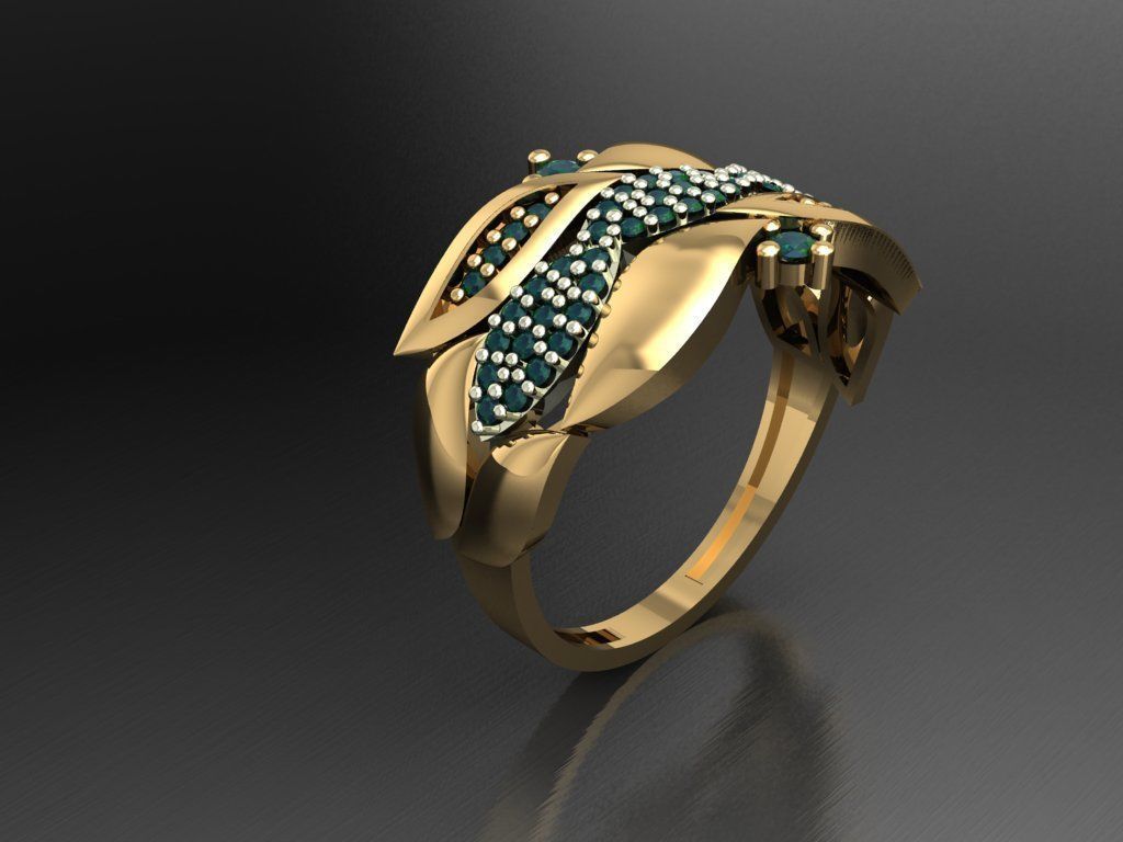 P28- Diamond ring 3D print model_1