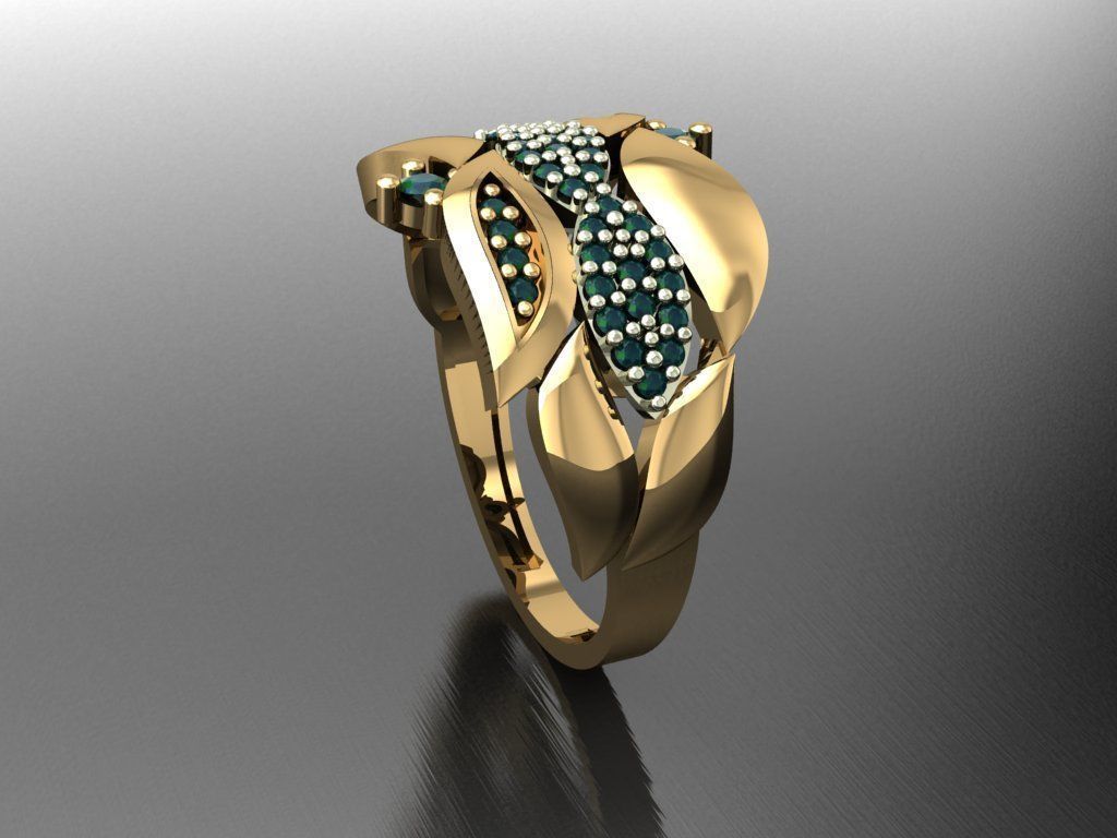 P28- Diamond ring 3D print model_3