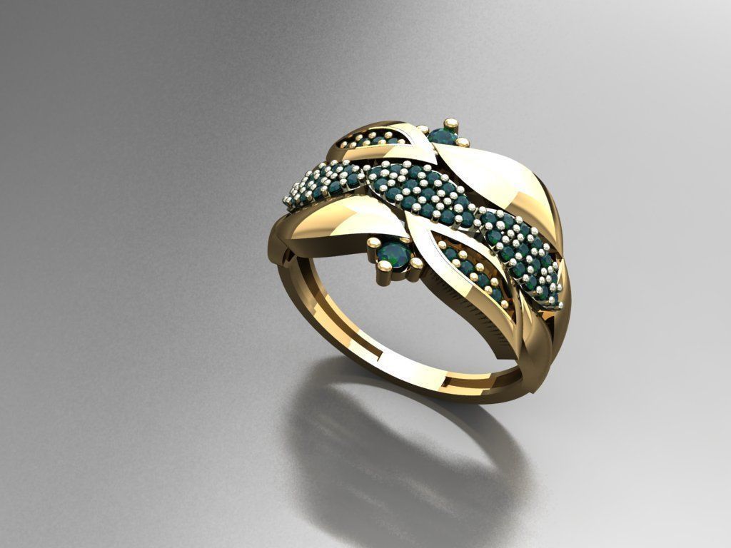 P28- Diamond ring 3D print model_4