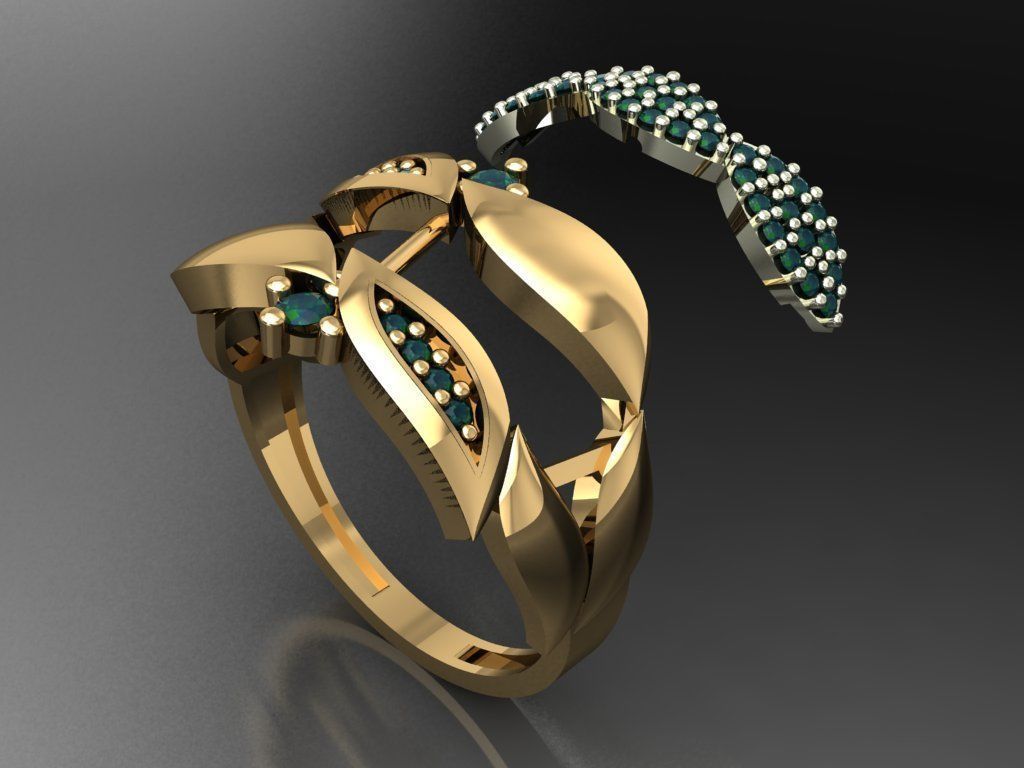 P28- Diamond ring 3D print model_5