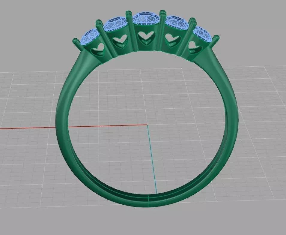 Diamond ring 3D print model_0
