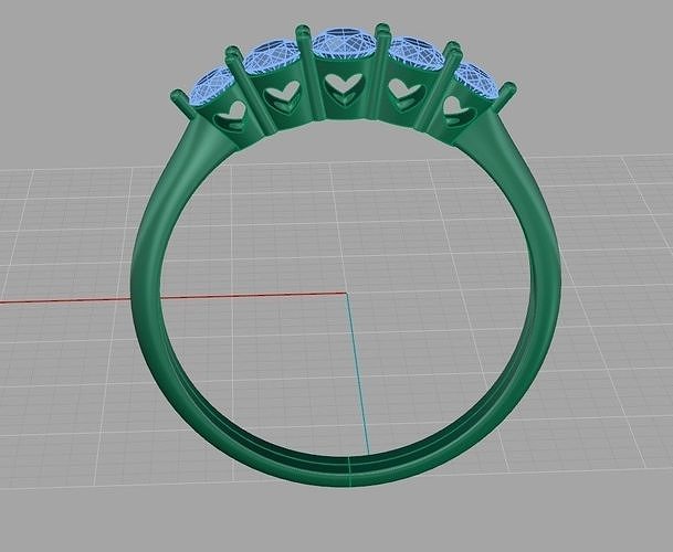 Diamond ring 3D print model