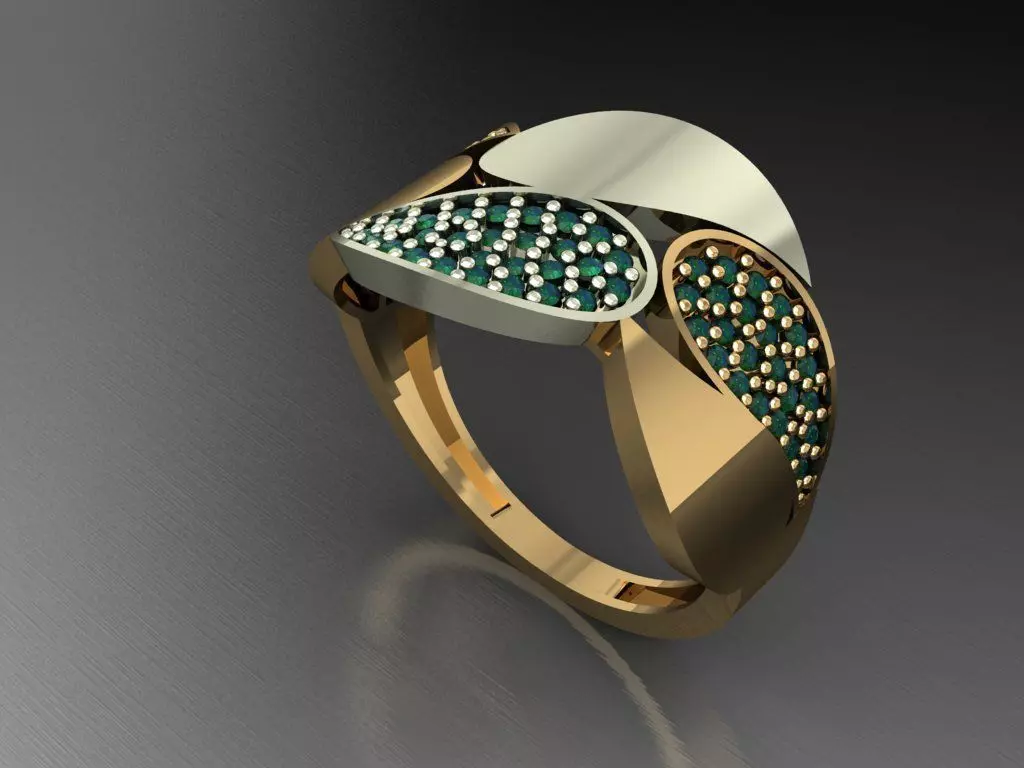 P32- Diamond ring 3D print model_0