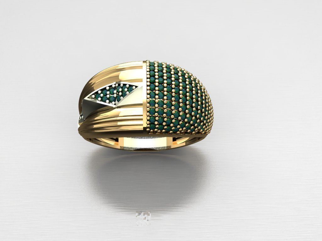 P34- Diamond ring 3D print model_4