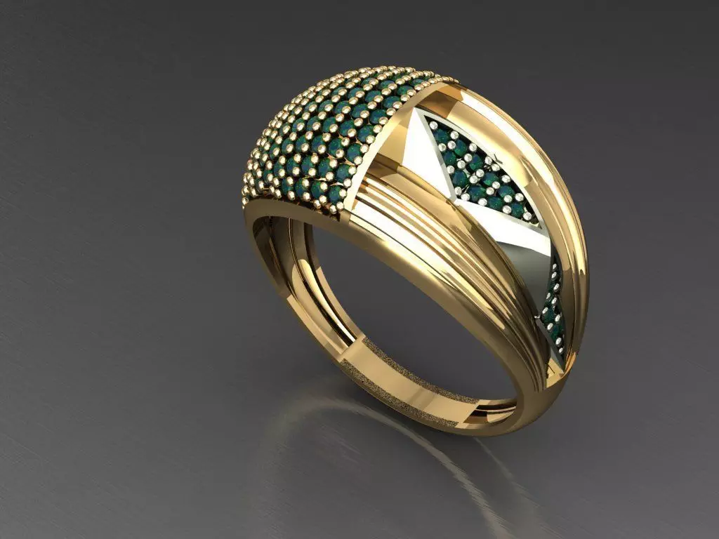 P34- Diamond ring 3D print model_0