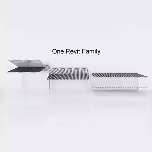 Special folding gate - Full parametric Revit Family 