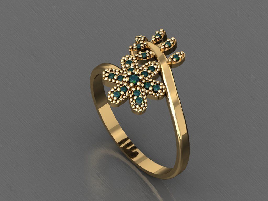 P40- Diamond ring 3D print model_2