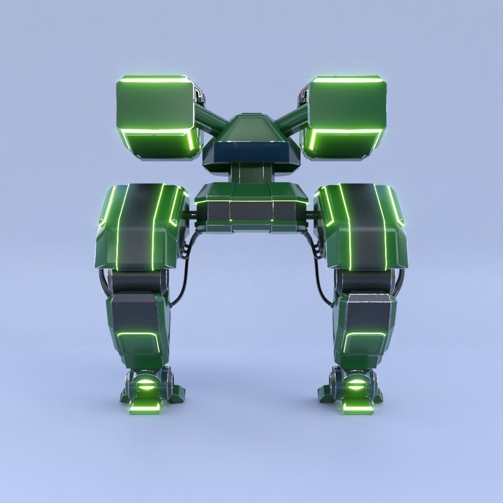Fatc robot Low-poly 3D model_9
