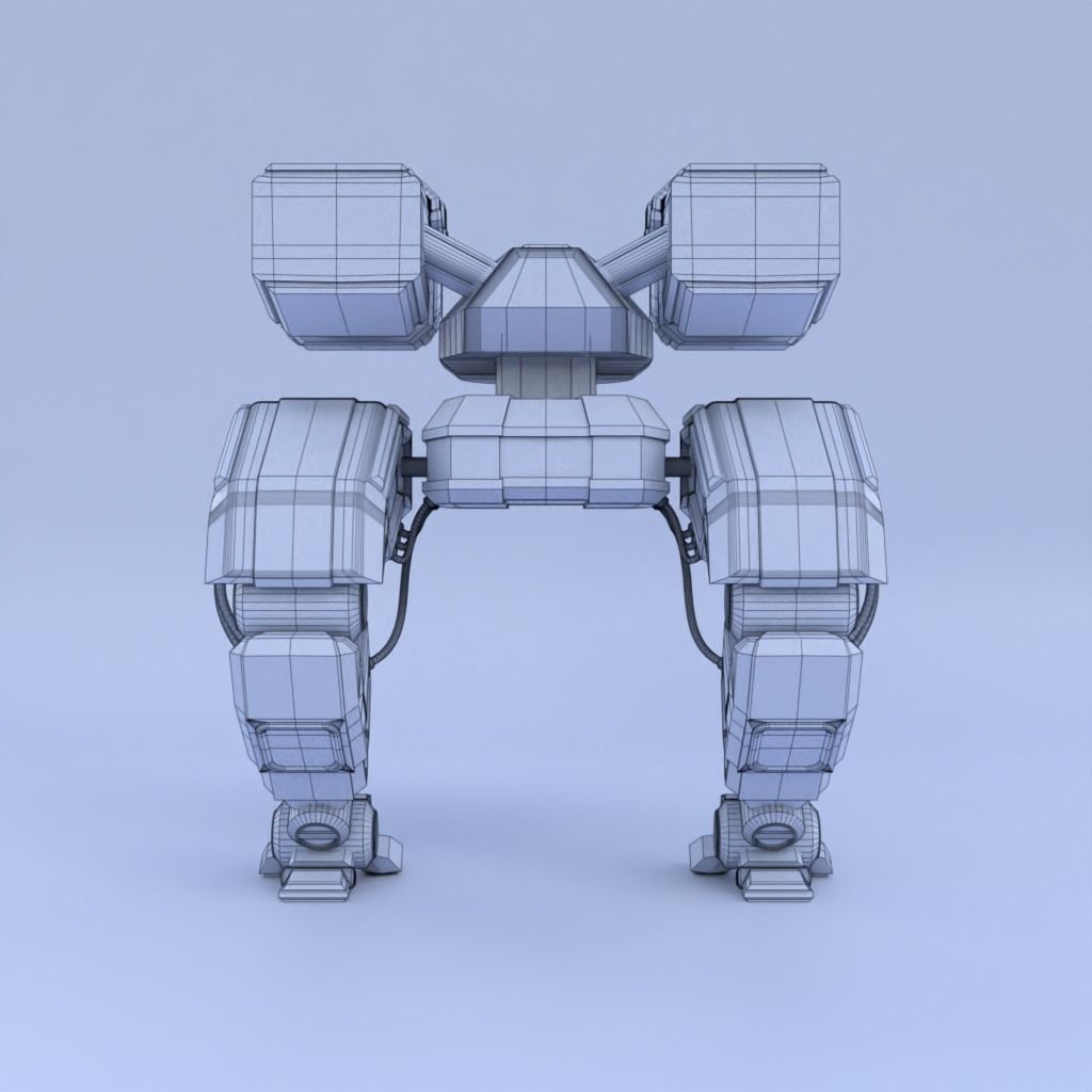 Fatc robot Low-poly 3D model_18