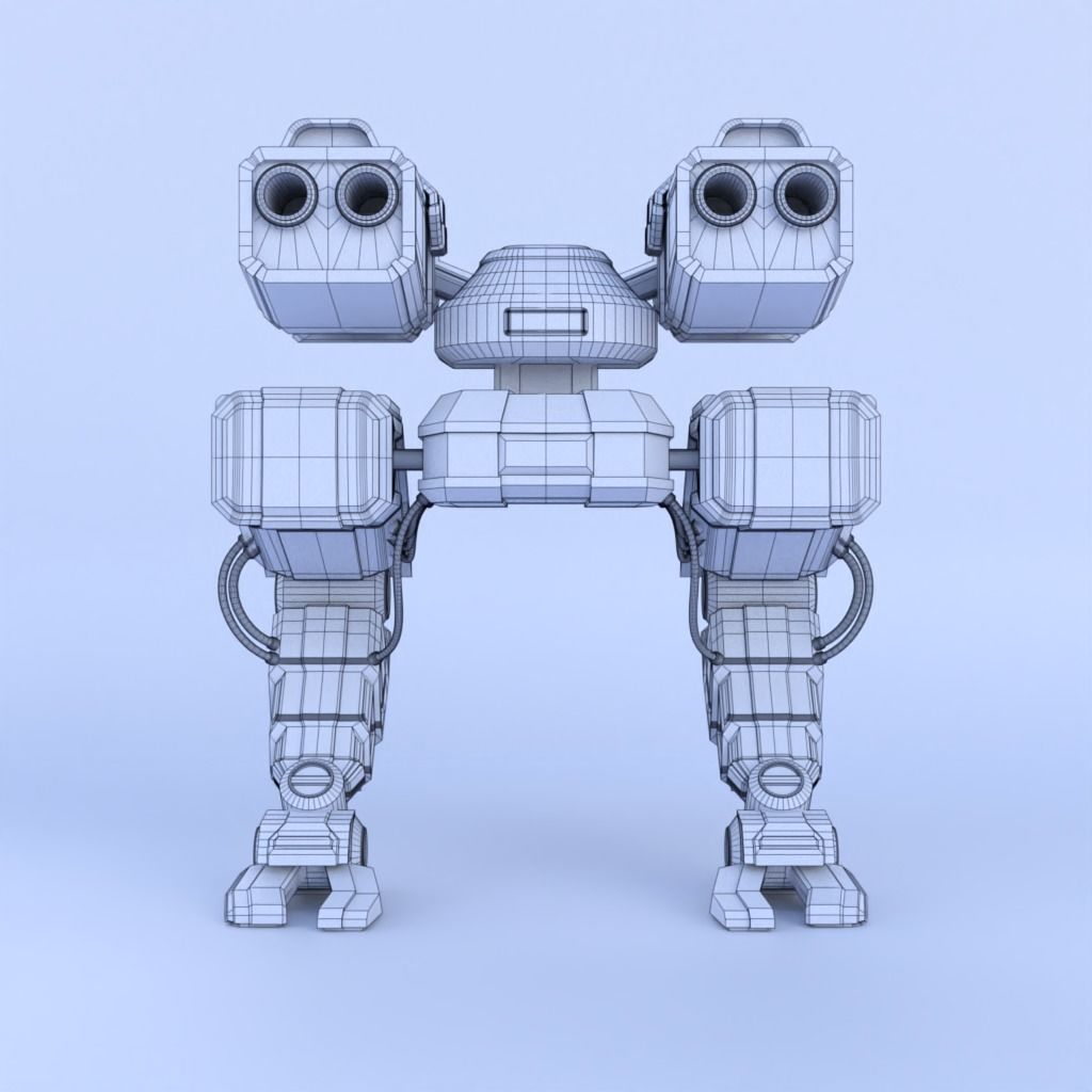 Fatc robot Low-poly 3D model_10