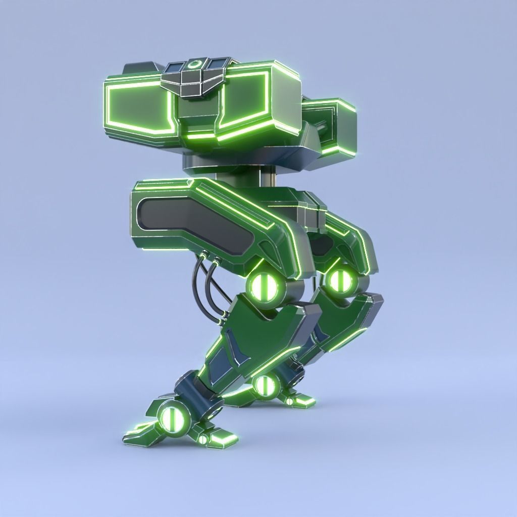 Fatc robot Low-poly 3D model_6