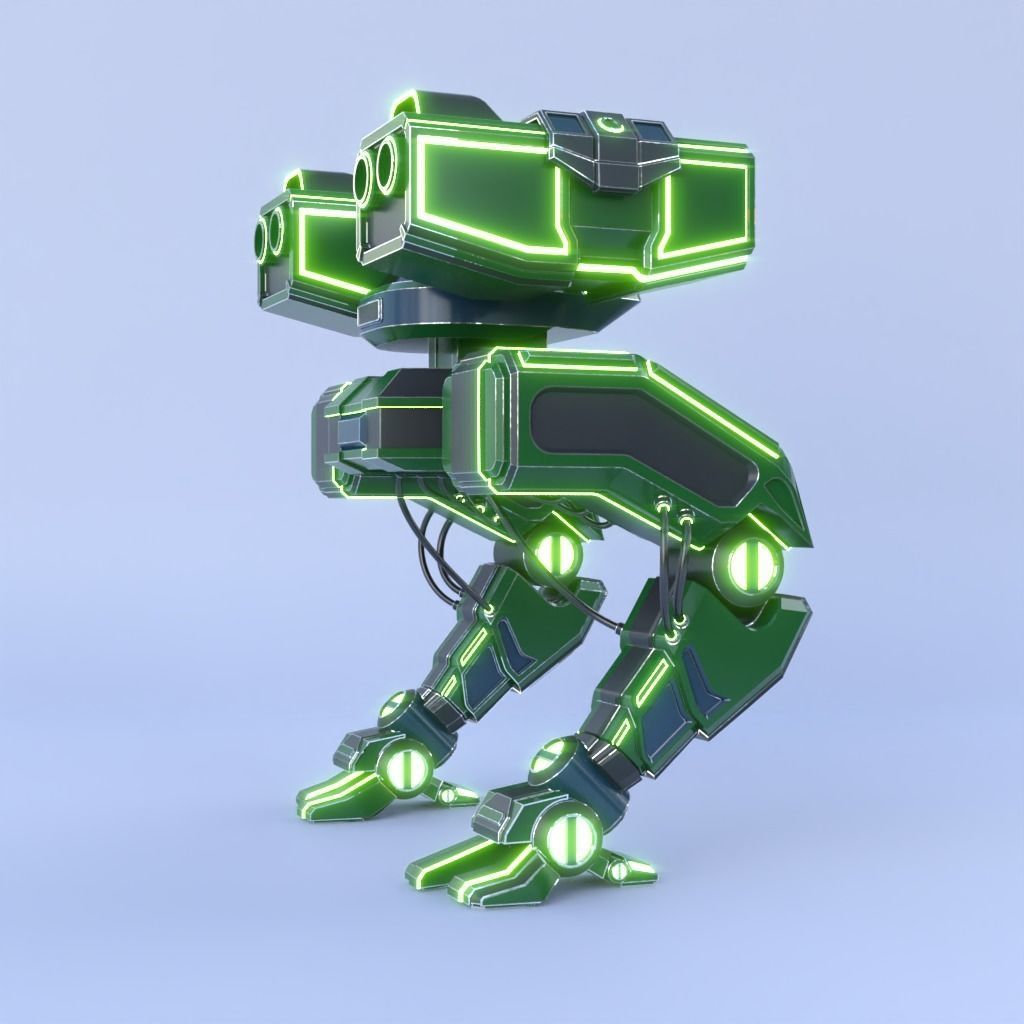 Fatc robot Low-poly 3D model_4