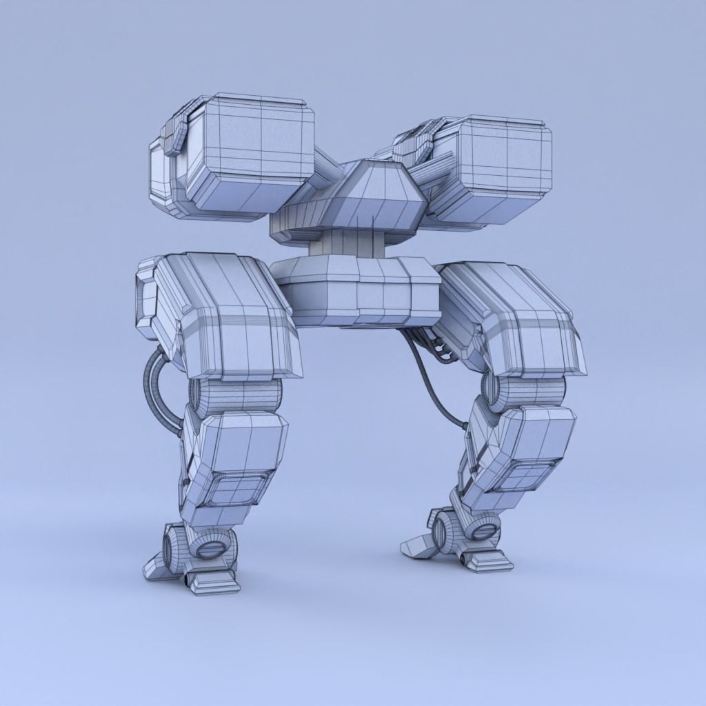 Fatc robot Low-poly 3D model_17