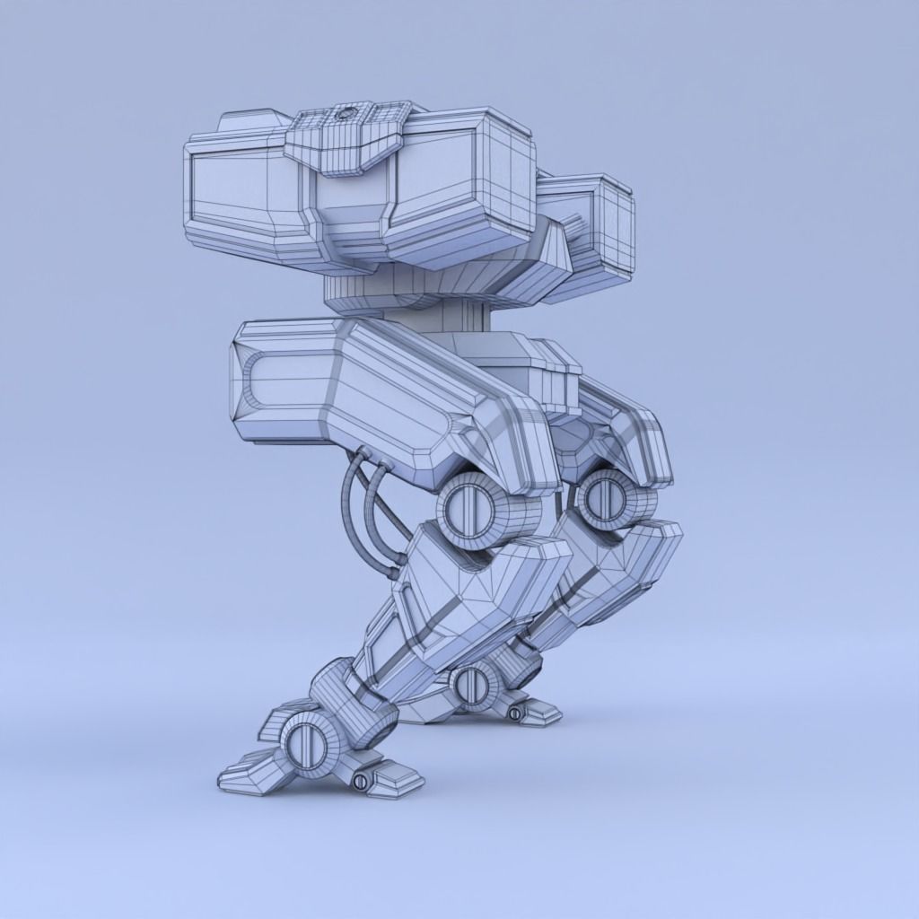 Fatc robot Low-poly 3D model_15