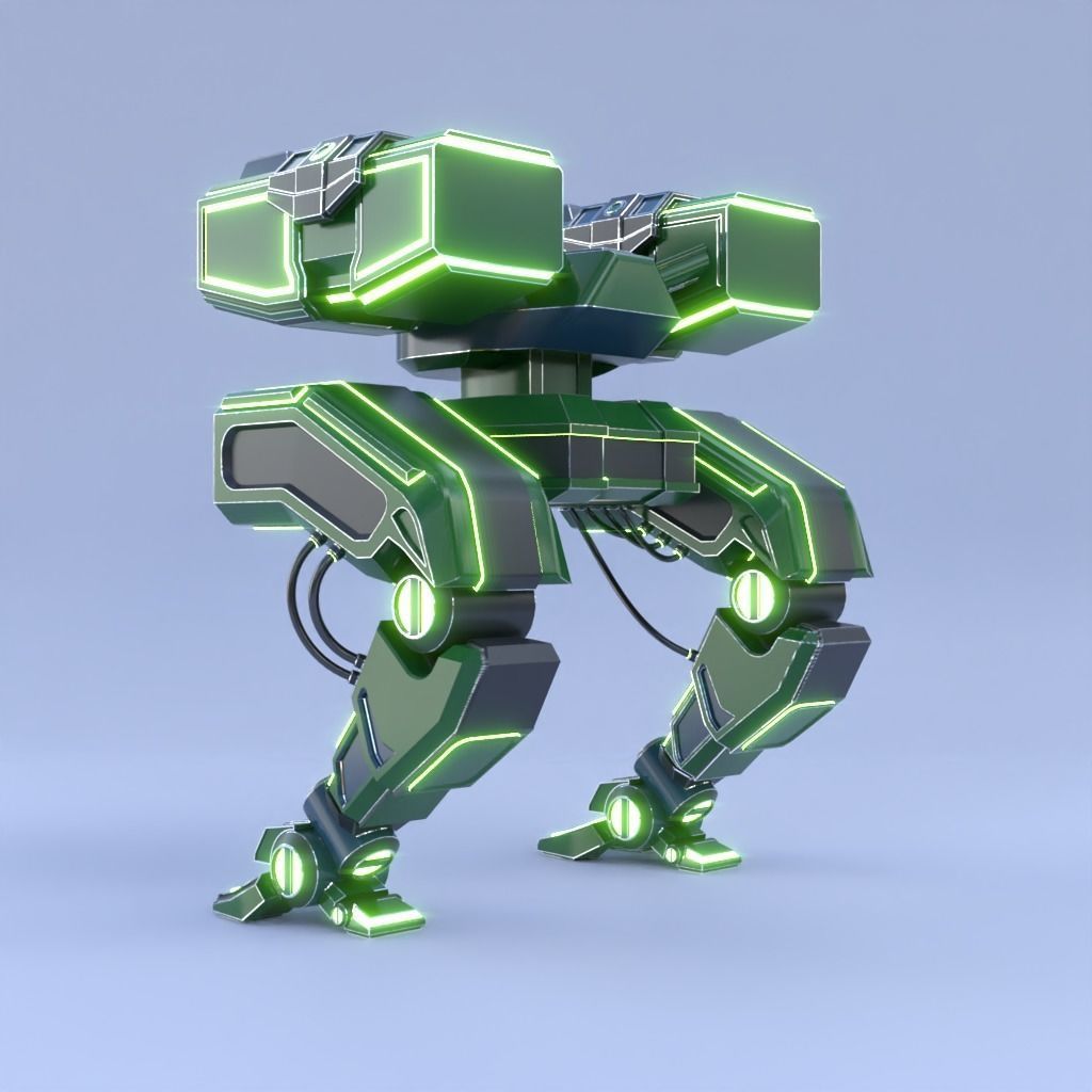 Fatc robot Low-poly 3D model_7