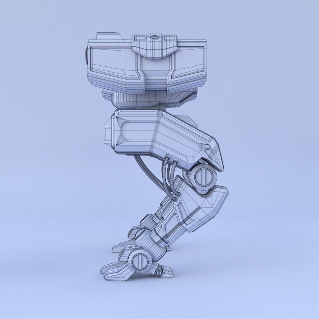 Fatc robot Low-poly 3D model_14