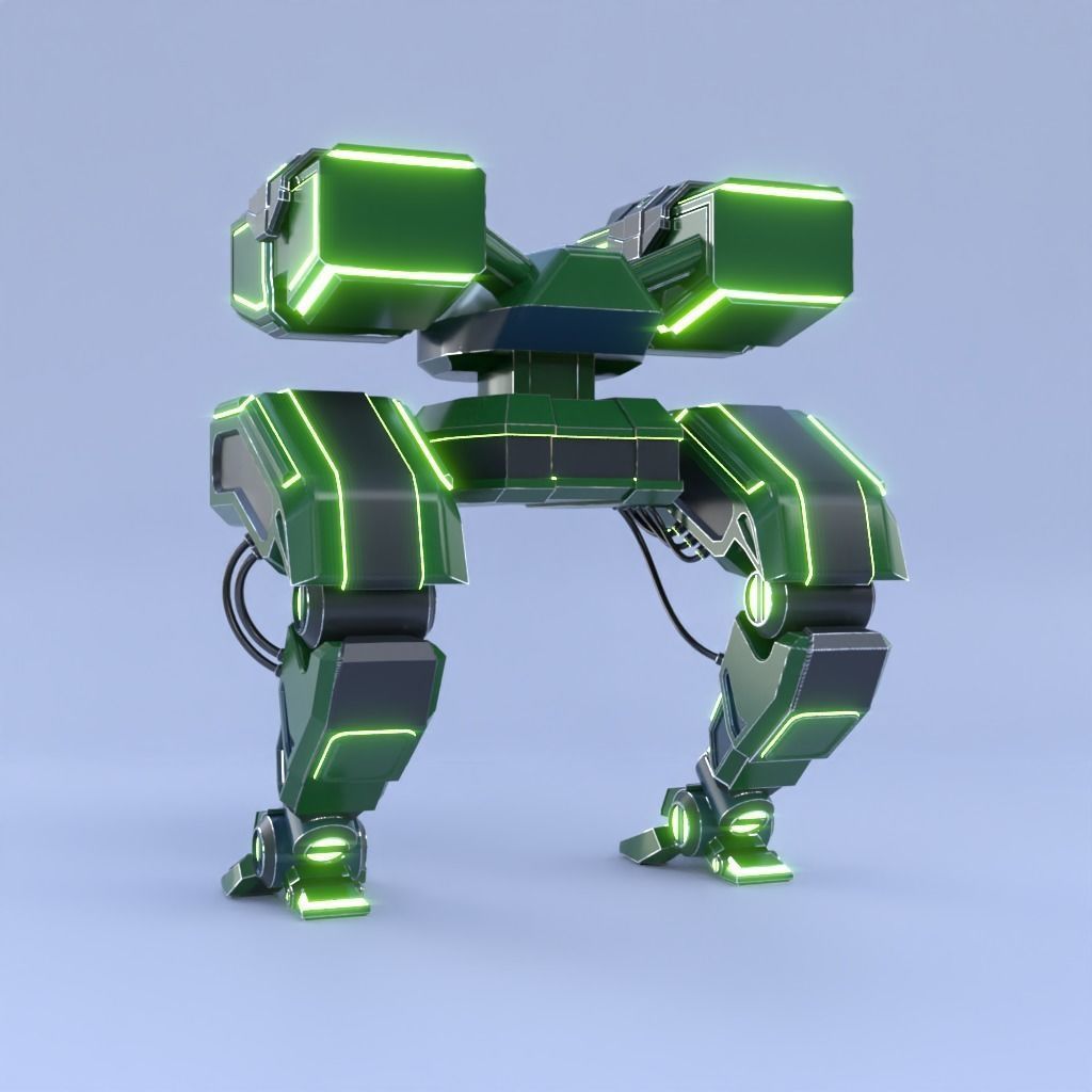 Fatc robot Low-poly 3D model_8