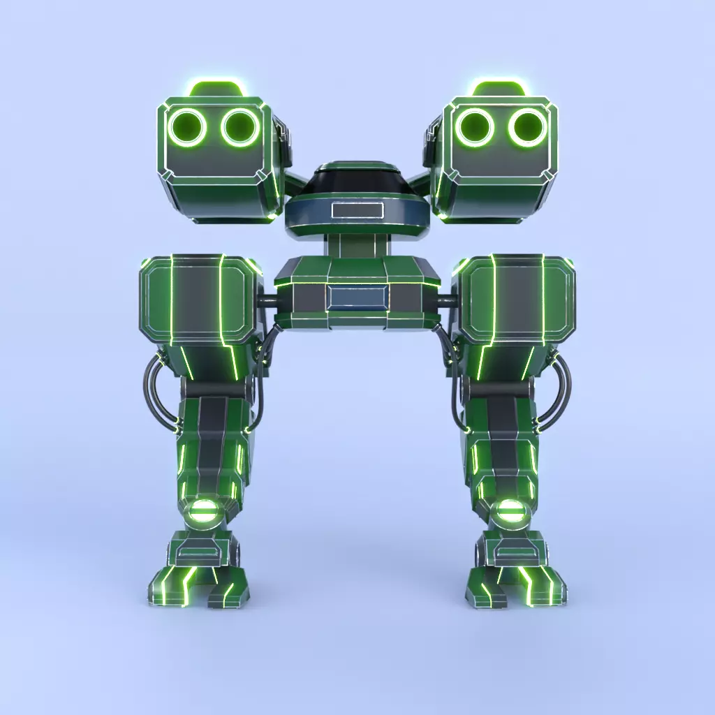 Fatc robot Low-poly 3D model_0