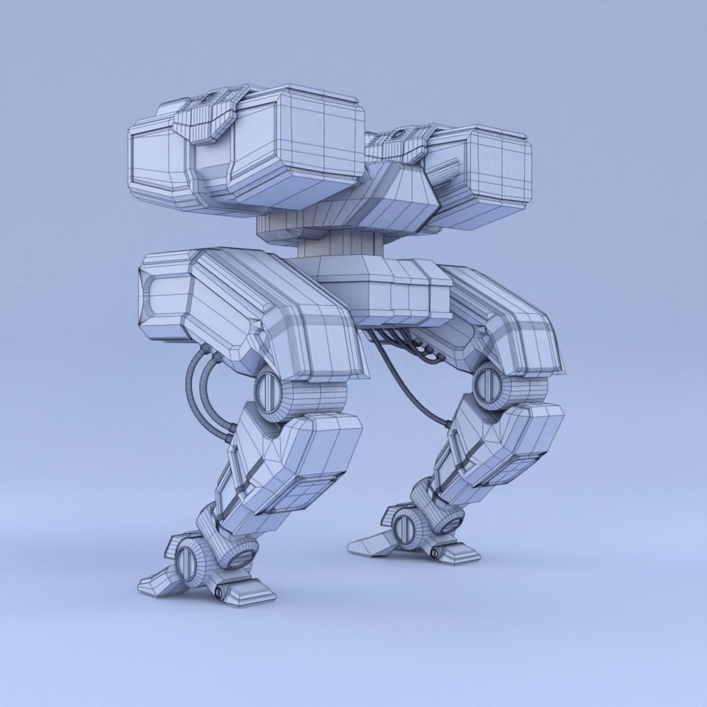 Fatc robot Low-poly 3D model_16