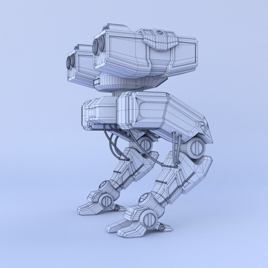 Fatc robot Low-poly 3D model_13