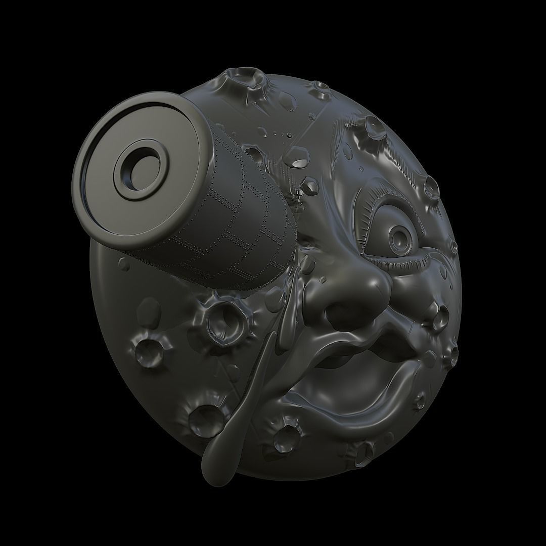 a trip to the moon pin 3D print model_1