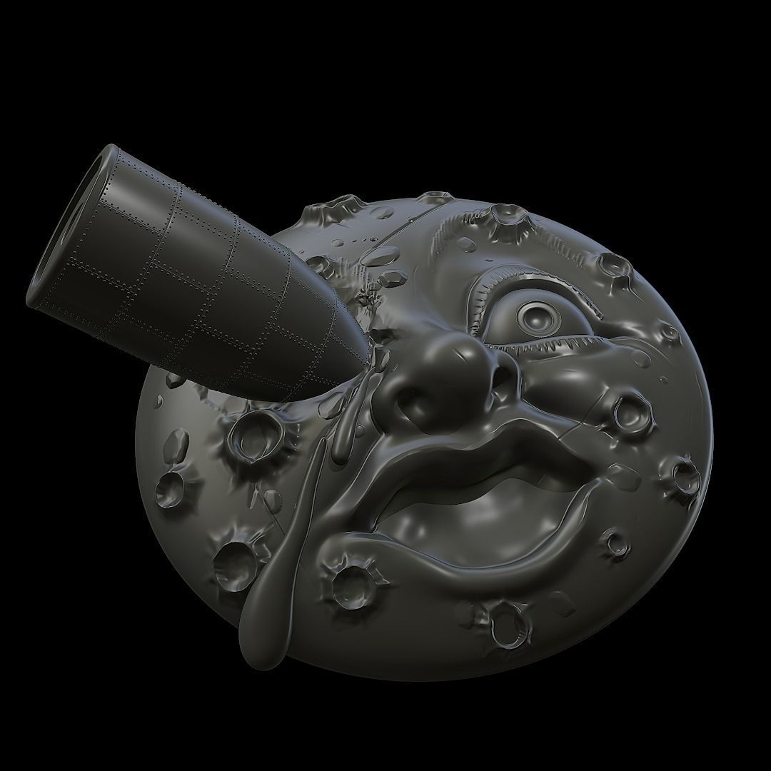 a trip to the moon pin 3D print model_4