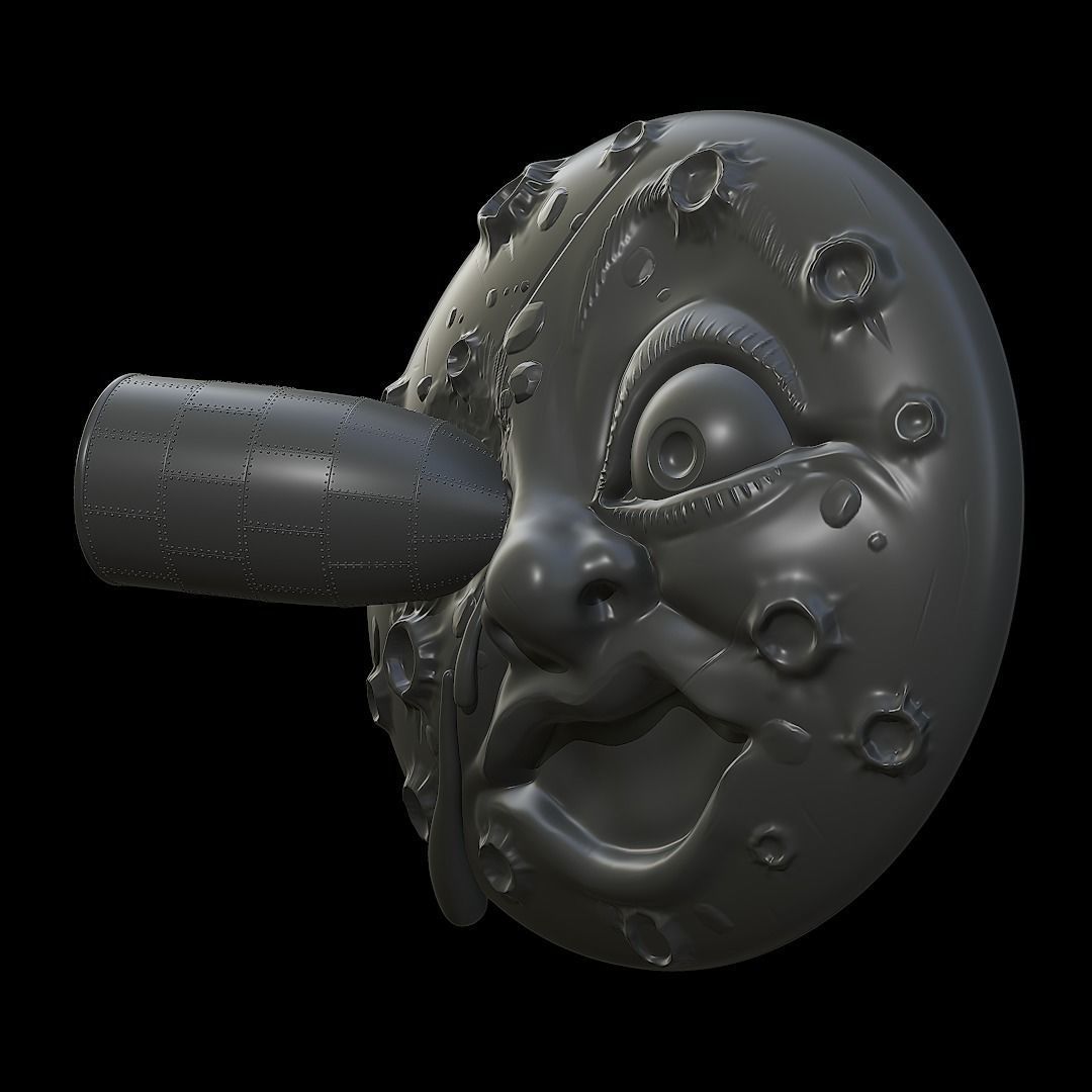 a trip to the moon pin 3D print model_2