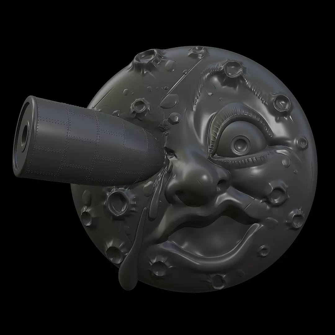 a trip to the moon pin 3D print model_0