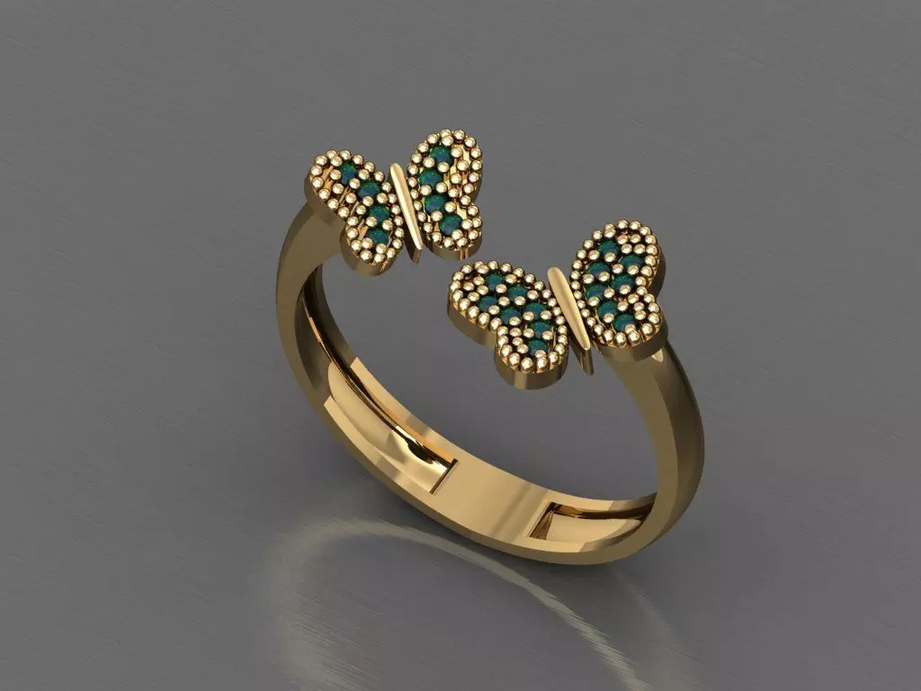 P42- Diamond ring 3D print model_0