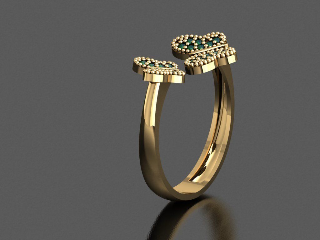 P42- Diamond ring 3D print model_4
