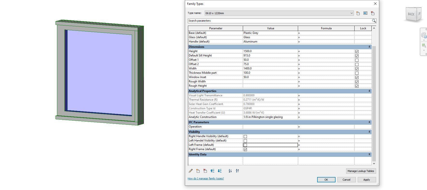 Door or window - Possibility to add side by side - Revit Family Free low-poly 3D model_11