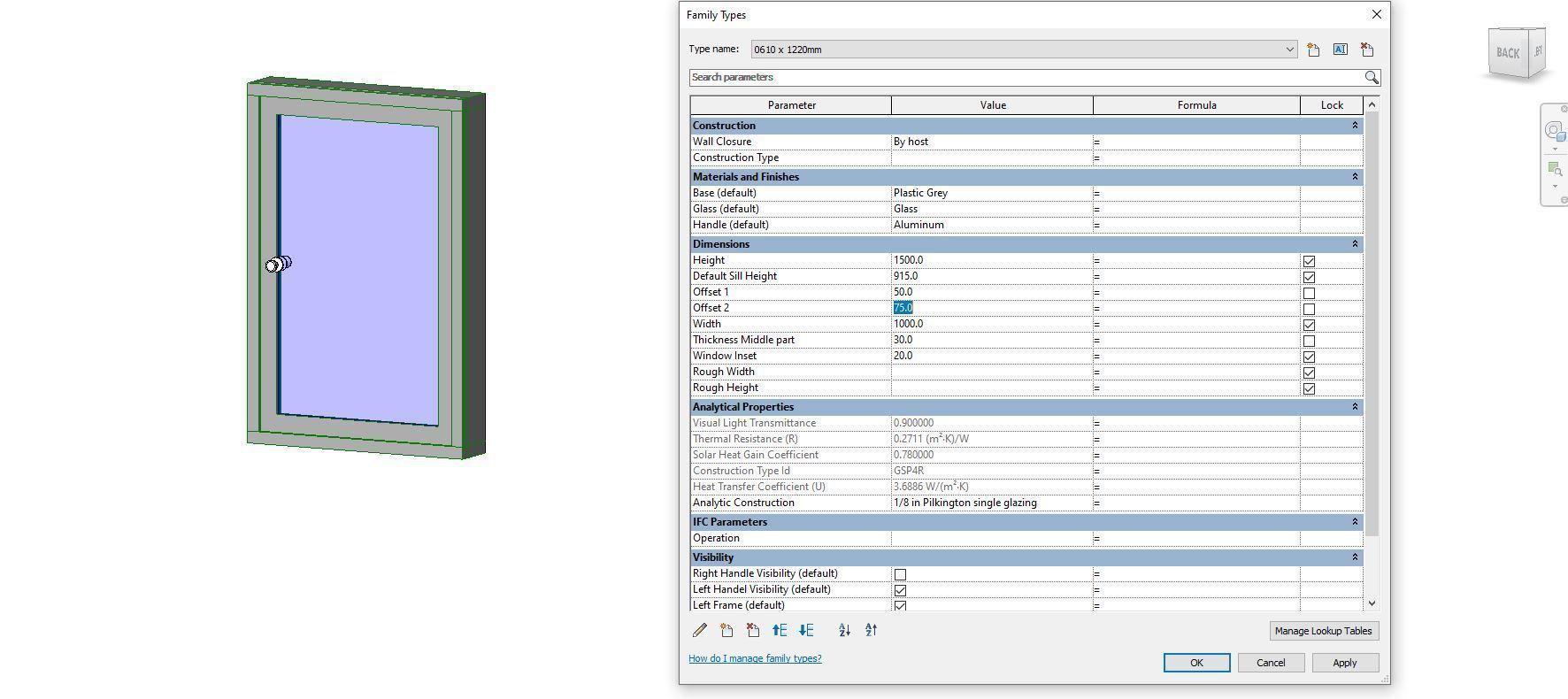 Door or window - Possibility to add side by side - Revit Family Free low-poly 3D model_6