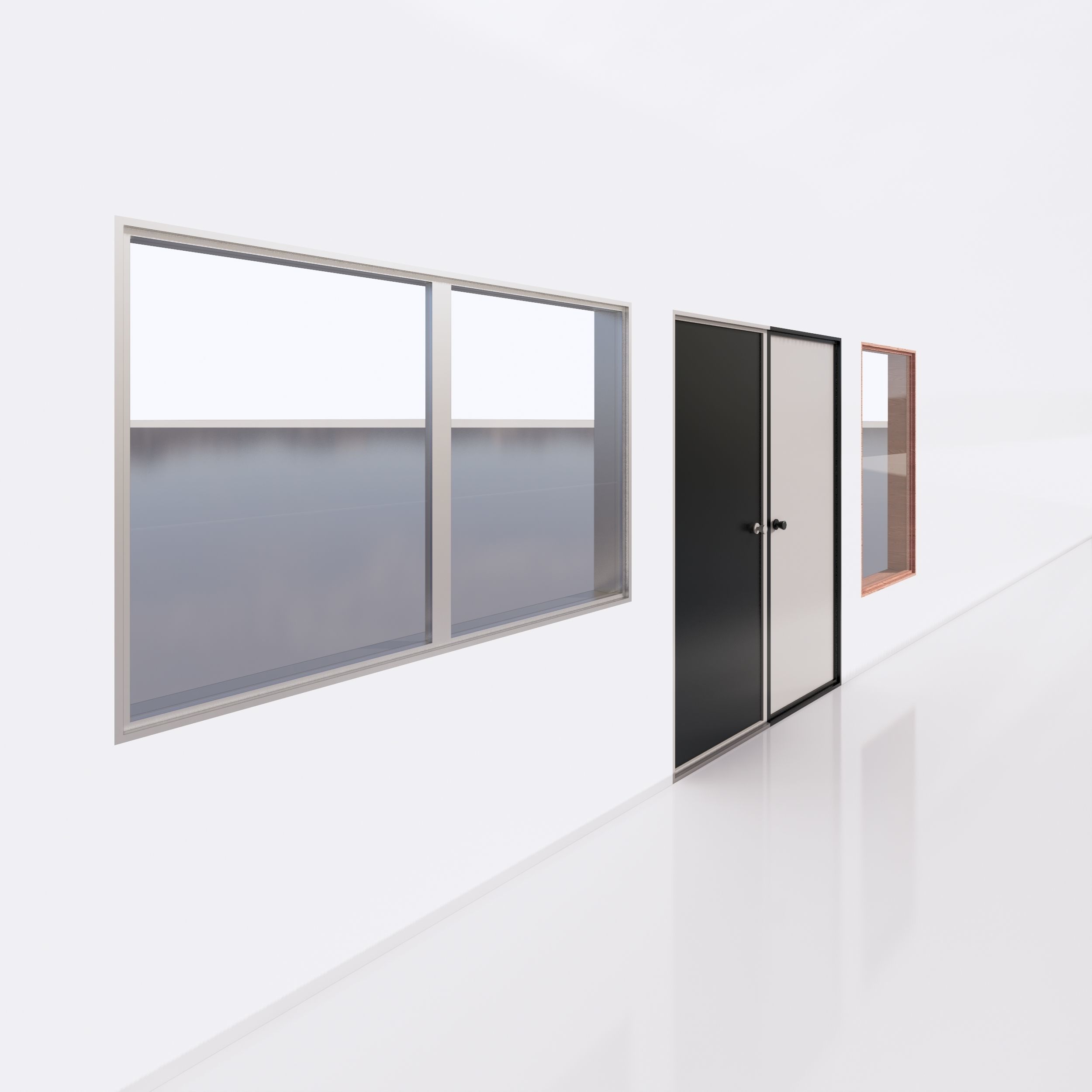 Door or window - Possibility to add side by side - Revit Family Free low-poly 3D model_1