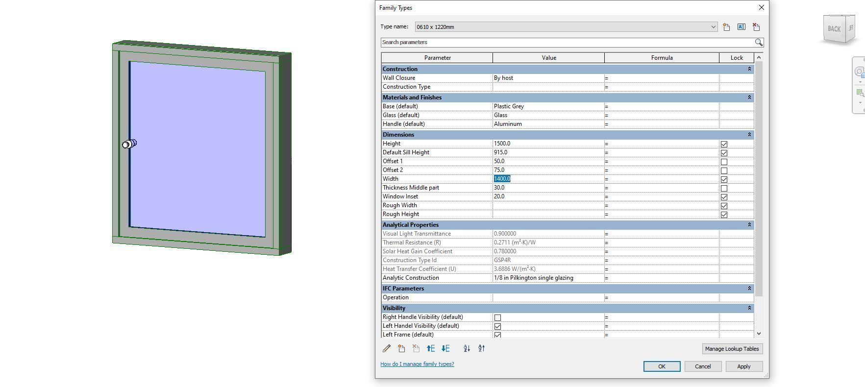 Door or window - Possibility to add side by side - Revit Family Free low-poly 3D model_7