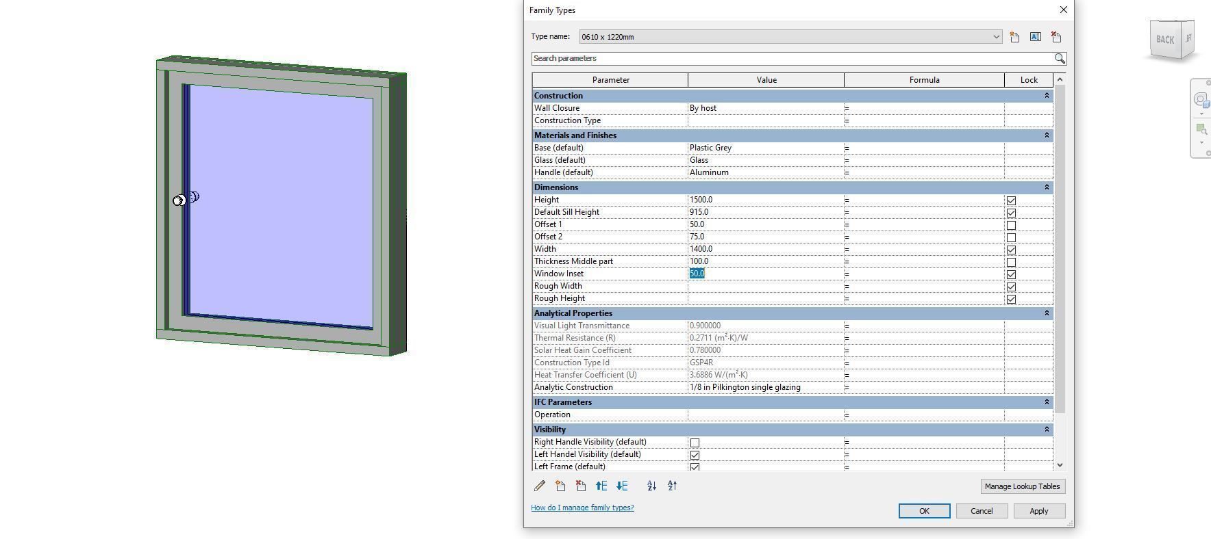 Door or window - Possibility to add side by side - Revit Family Free low-poly 3D model_9
