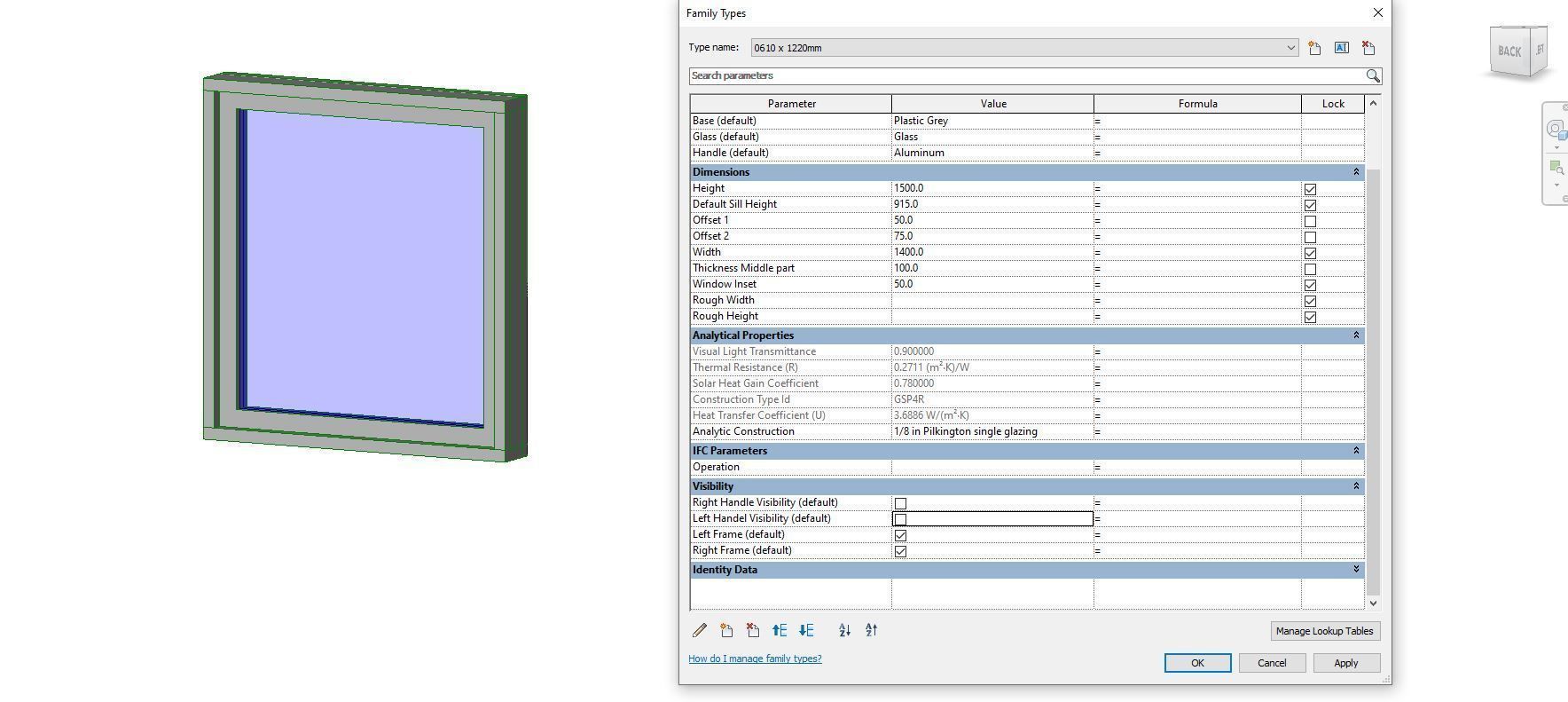 Door or window - Possibility to add side by side - Revit Family Free low-poly 3D model_10
