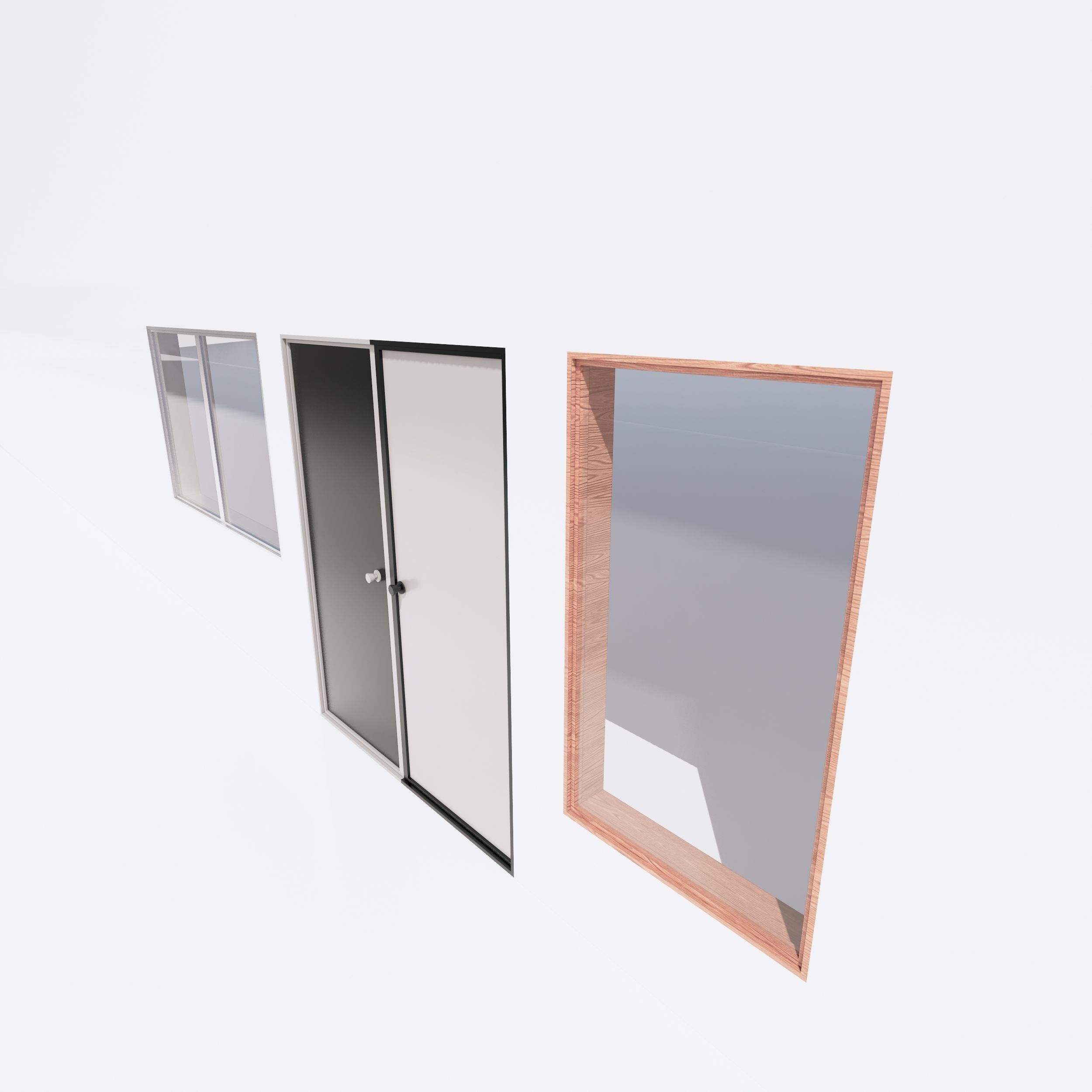 Door or window - Possibility to add side by side - Revit Family Free low-poly 3D model_2