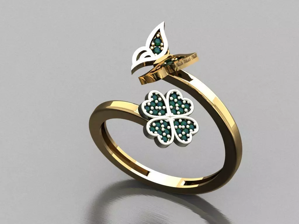 P45- Diamond ring 3D print model_0