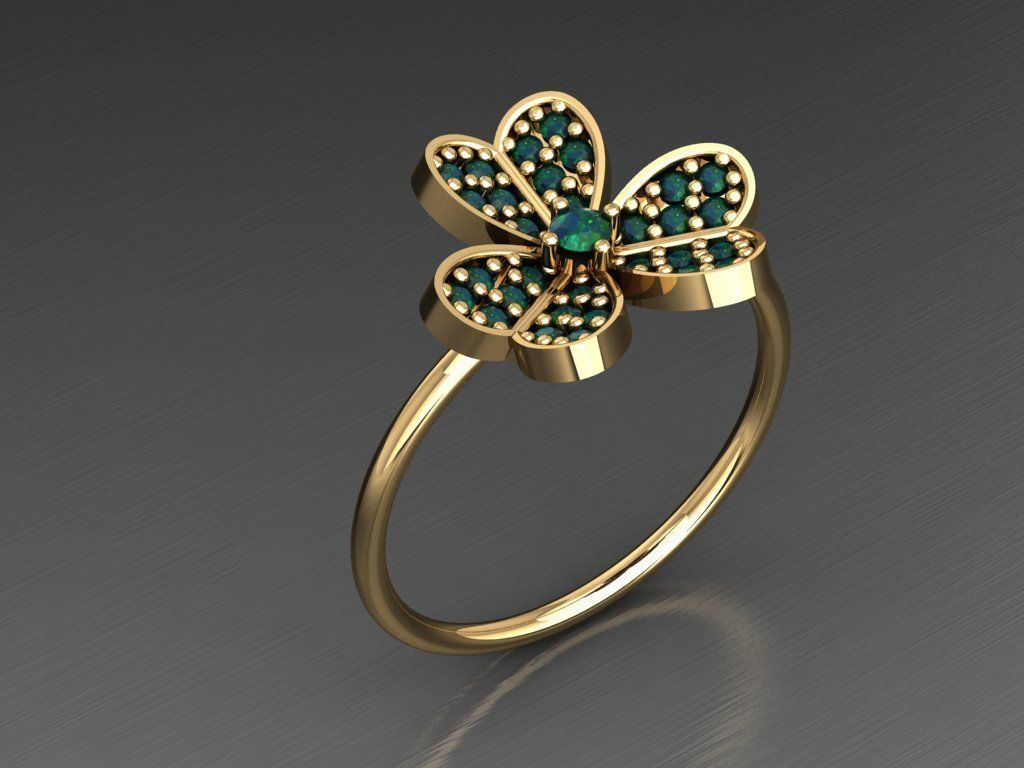 P46- Diamond ring 3D print model_1