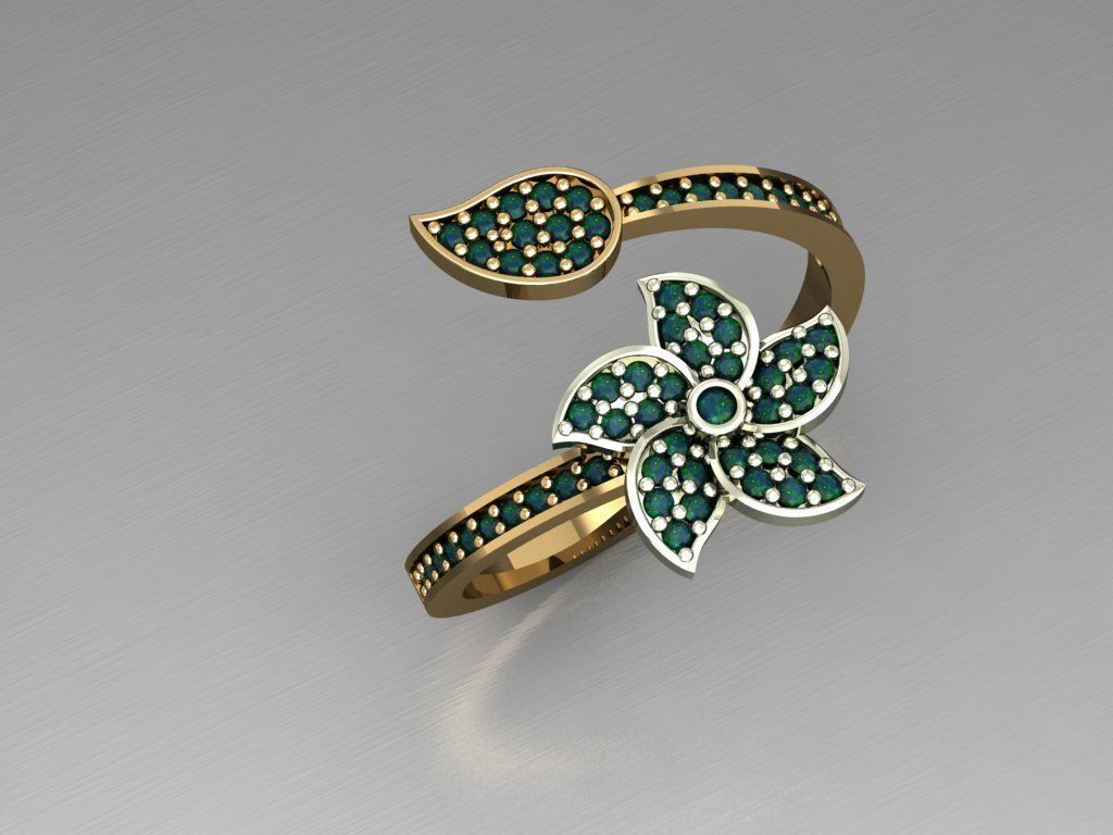 P48- Diamond ring 3D print model_1