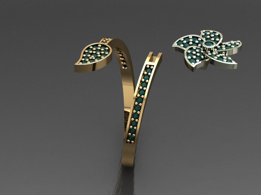 P48- Diamond ring 3D print model_5