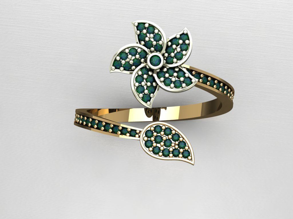 P48- Diamond ring 3D print model_3