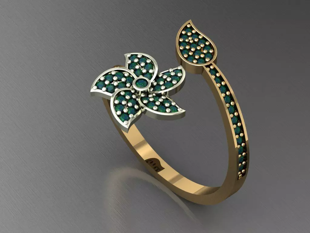 P48- Diamond ring 3D print model_0