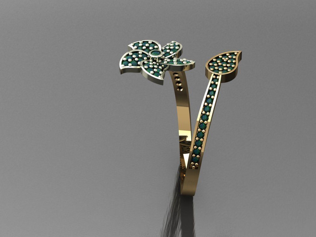 P48- Diamond ring 3D print model_2