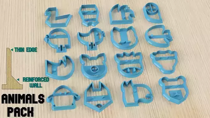 COOKIE CUTTER PACK-  16 ANIMALS 