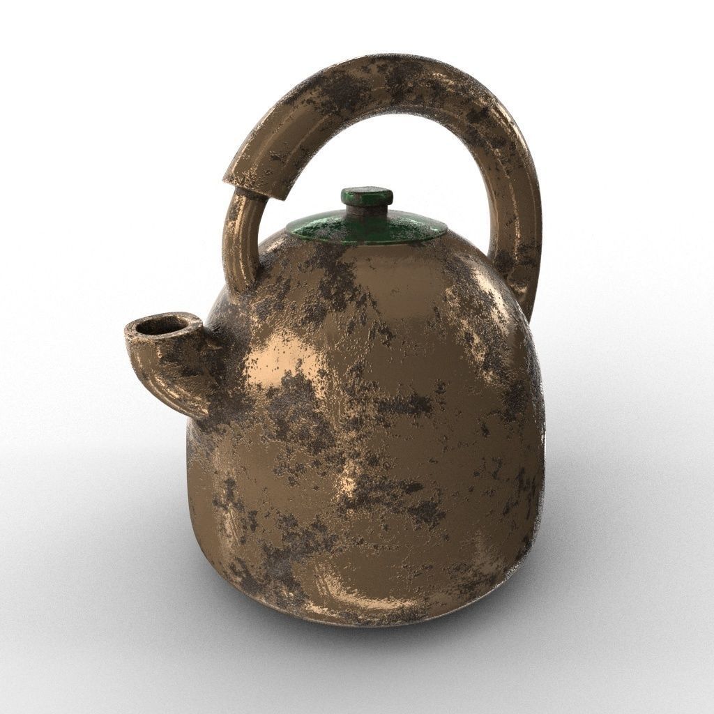 KETTLE tea Low-poly 3D model_1