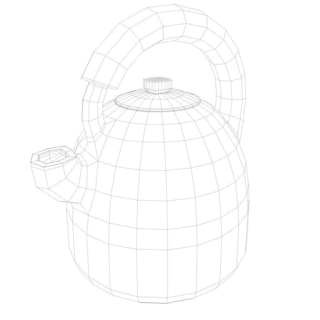 KETTLE tea Low-poly 3D model_25